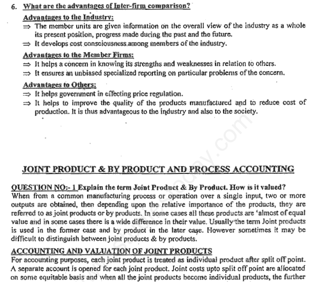 Ca Ipcc Joint Product And By Product And Process Accounting Notes Ipcc